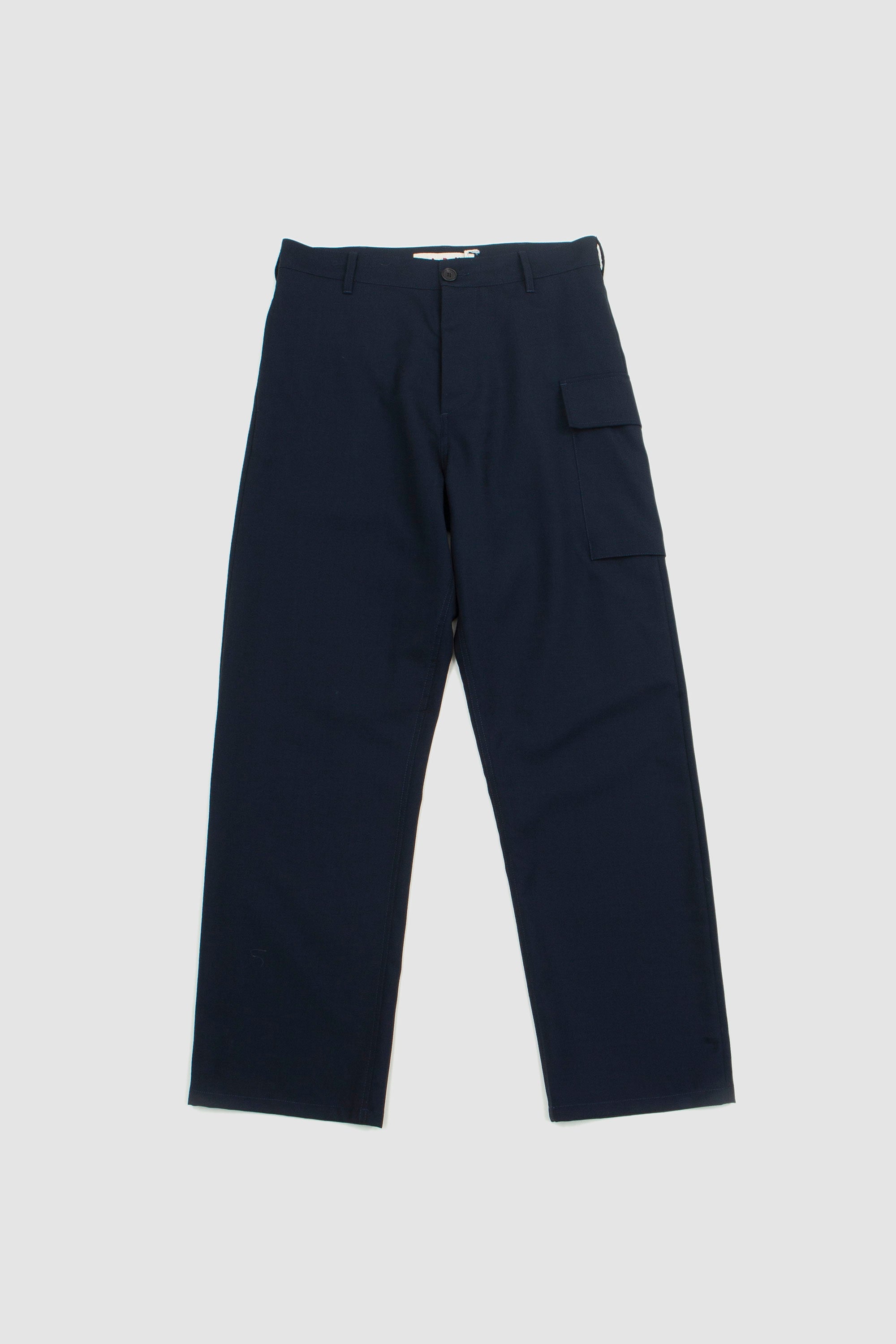 Marni Tropical Wool Cargo Trousers - Blublack | Garmentory