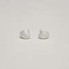OLIO E ACETO Mini Shell Earrings - Sterling Silver/Matte White - Thumbnail 1