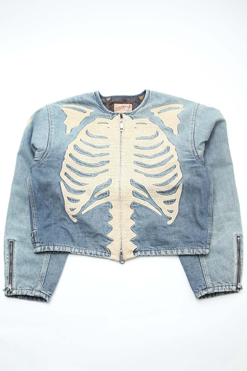 ジャケット・アウター Kapital 14oz DENIM MOTORCROSS JACKET Kapital 14oz Denim Motocross BONE Pro Jacket - Indigo