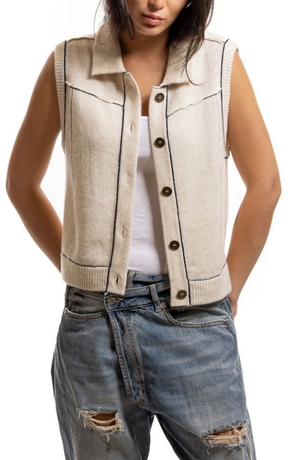 Paychi Guh Jean Vest - Natural