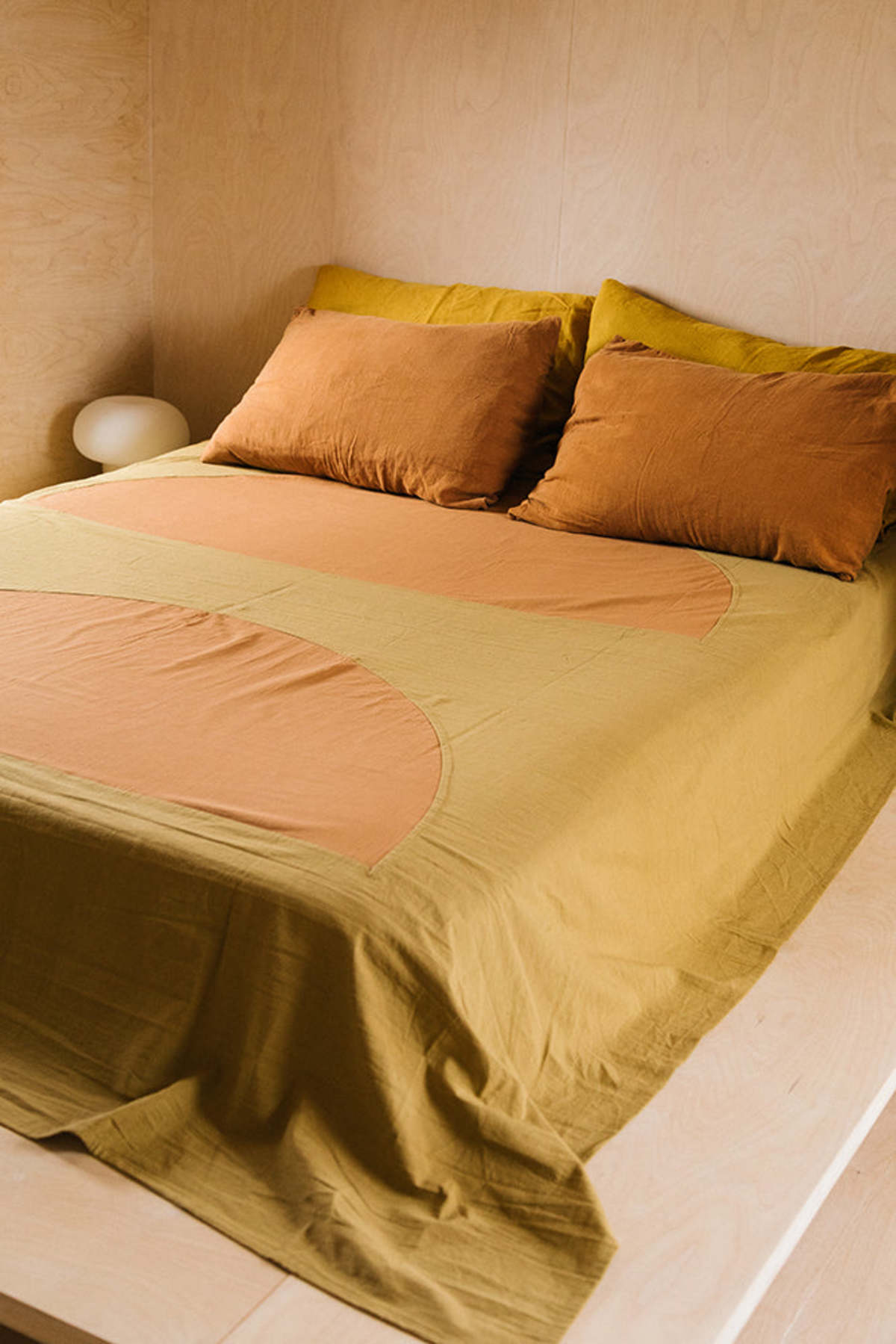 Pampa Luna Bed Throw - Mustard/Rust | Garmentory