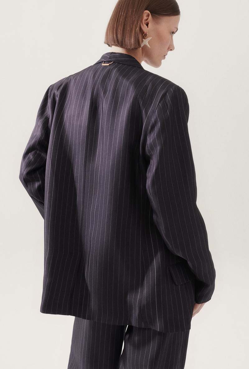Twill Miami Blazer Moon Pinstripe