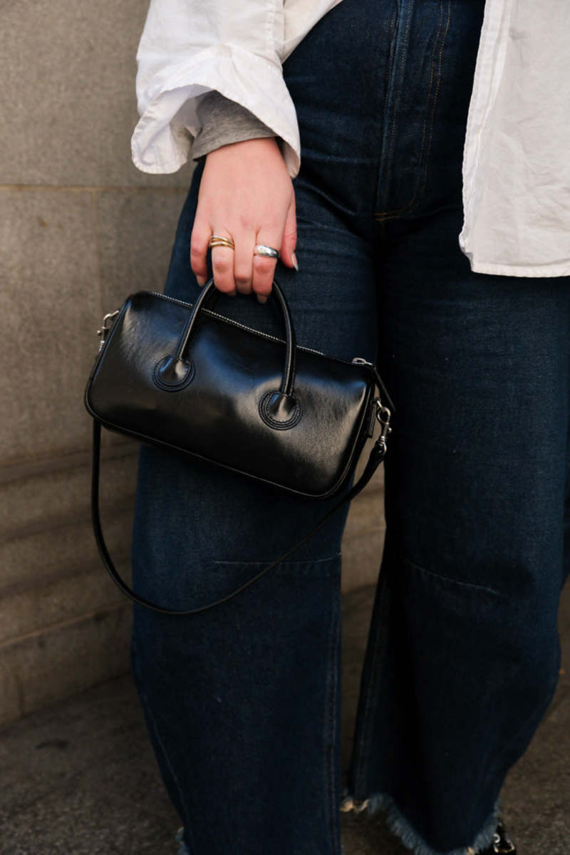 Marge Sherwood Small Zipper Bag - Glossy Black | Garmentory