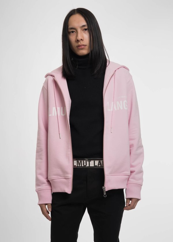 pink helmut lang hoodie