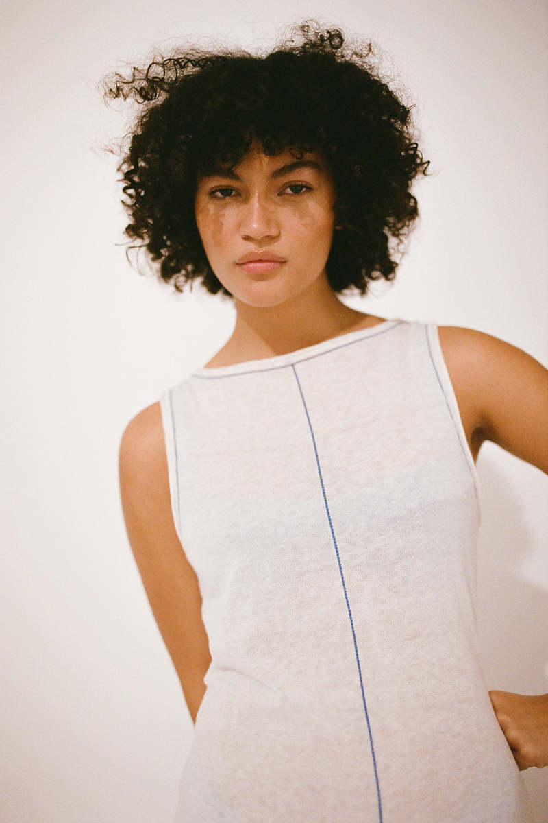 zulu and zephyr contrast knit dress Zulu & Zephyr Contrast Knit Dress - Sky