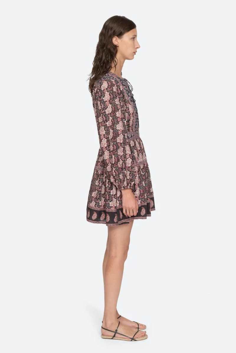 chinese dress ladies Donna Karan Women's Long Sleeve Ruched Jersey Dress - Black main image 0