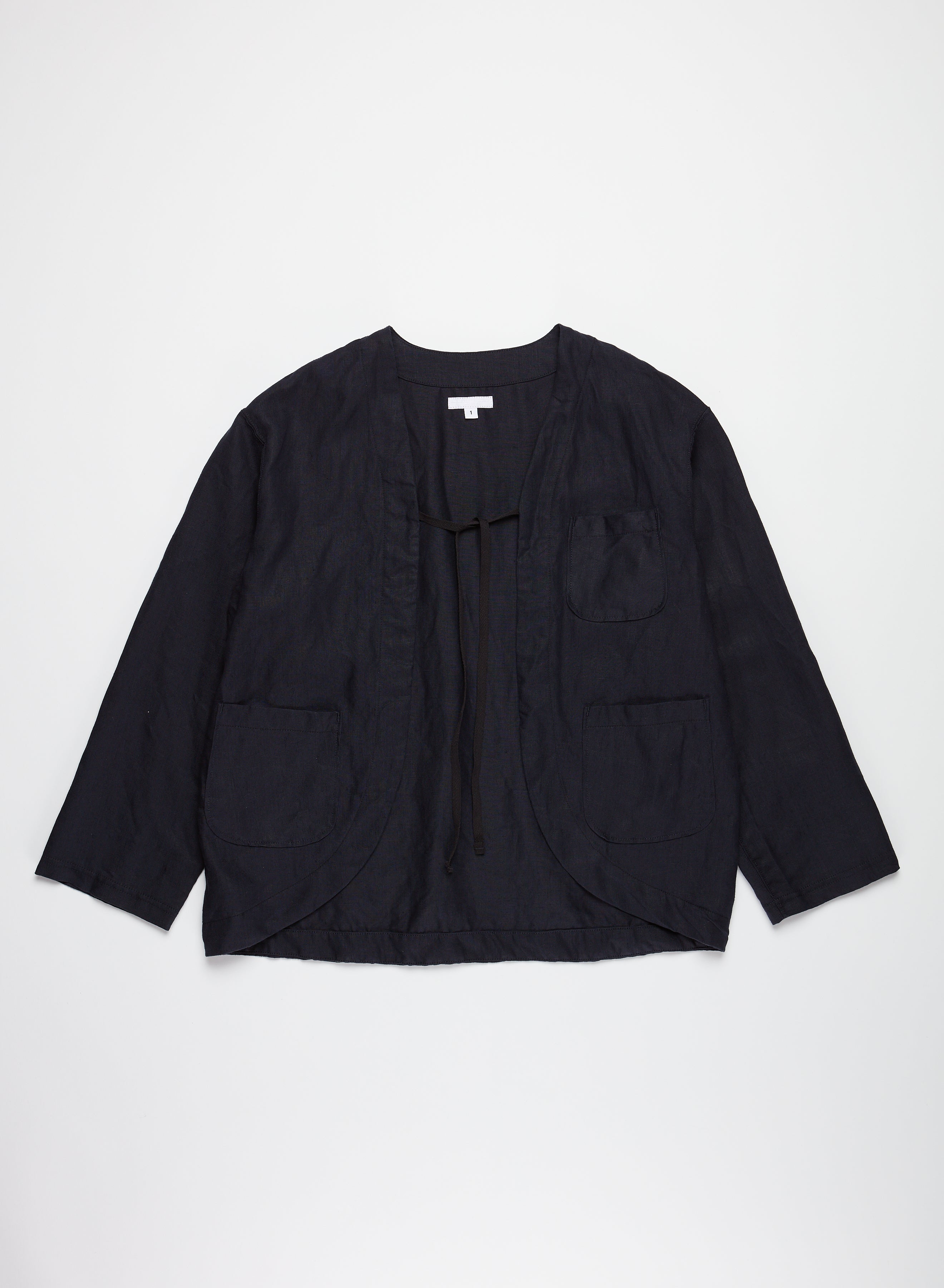 Engineered Garments Cutaway Linen Twill Jacket - Navy | Garmentory