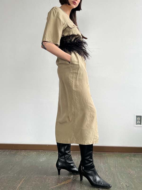 Vintage Helmut Lang Feathered Belt | Garmentory