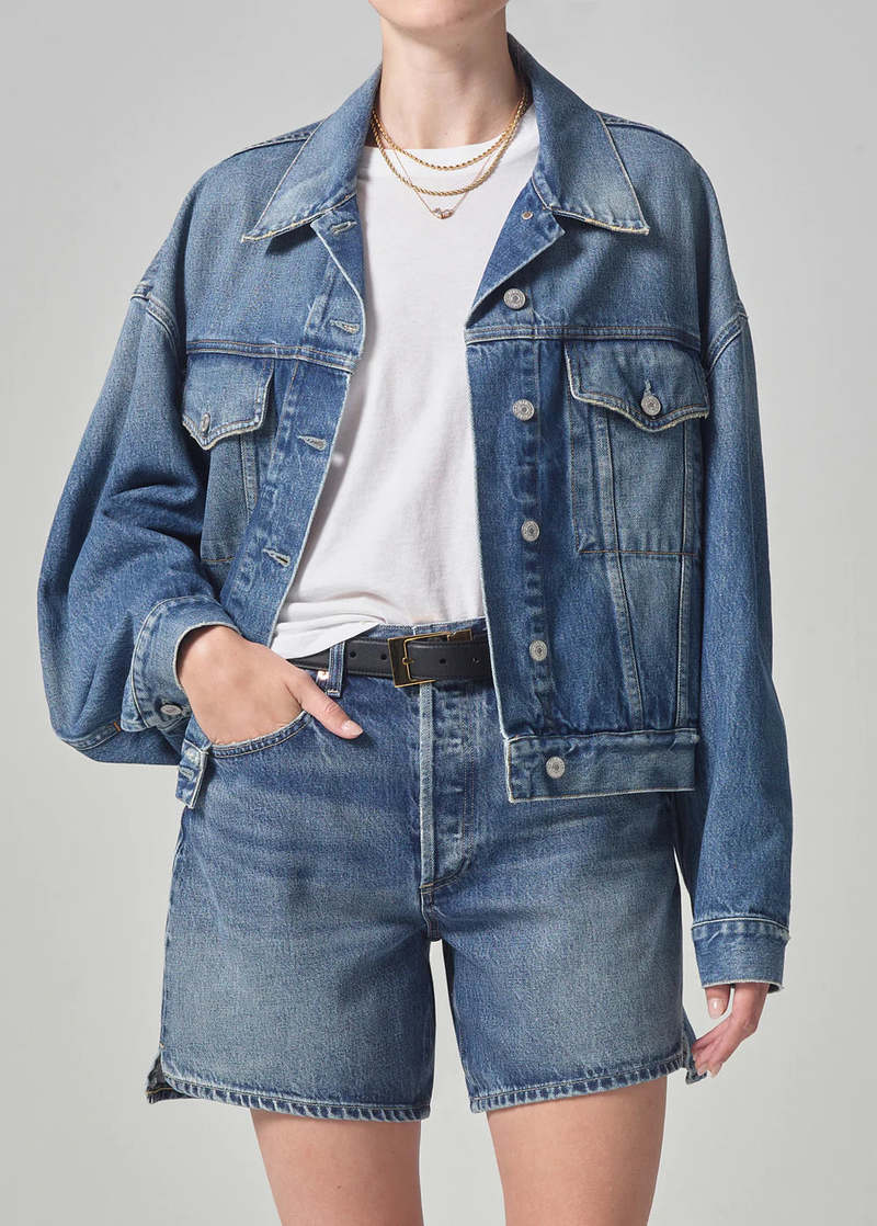 Citizens of Humanity Quira Puff Denim Jacket - Santos | Garmentory