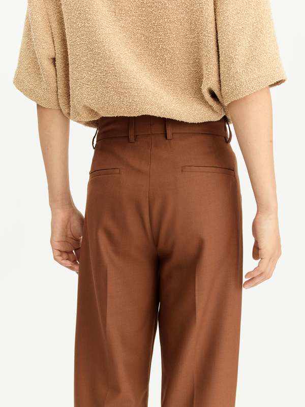 Séfr Mike Wool Suit Trousers - Brown | Garmentory