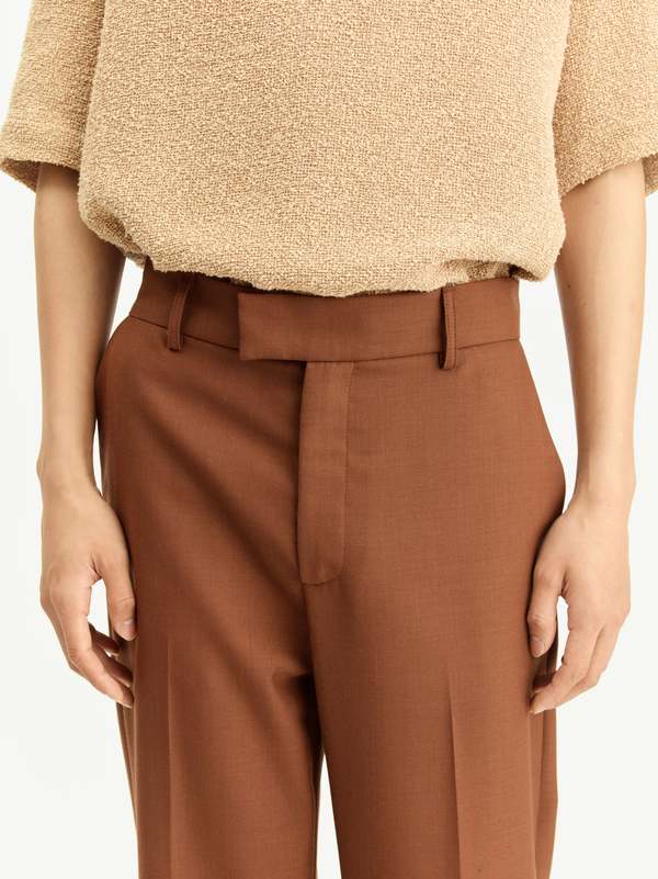 Séfr Mike Wool Suit Trousers - Brown | Garmentory