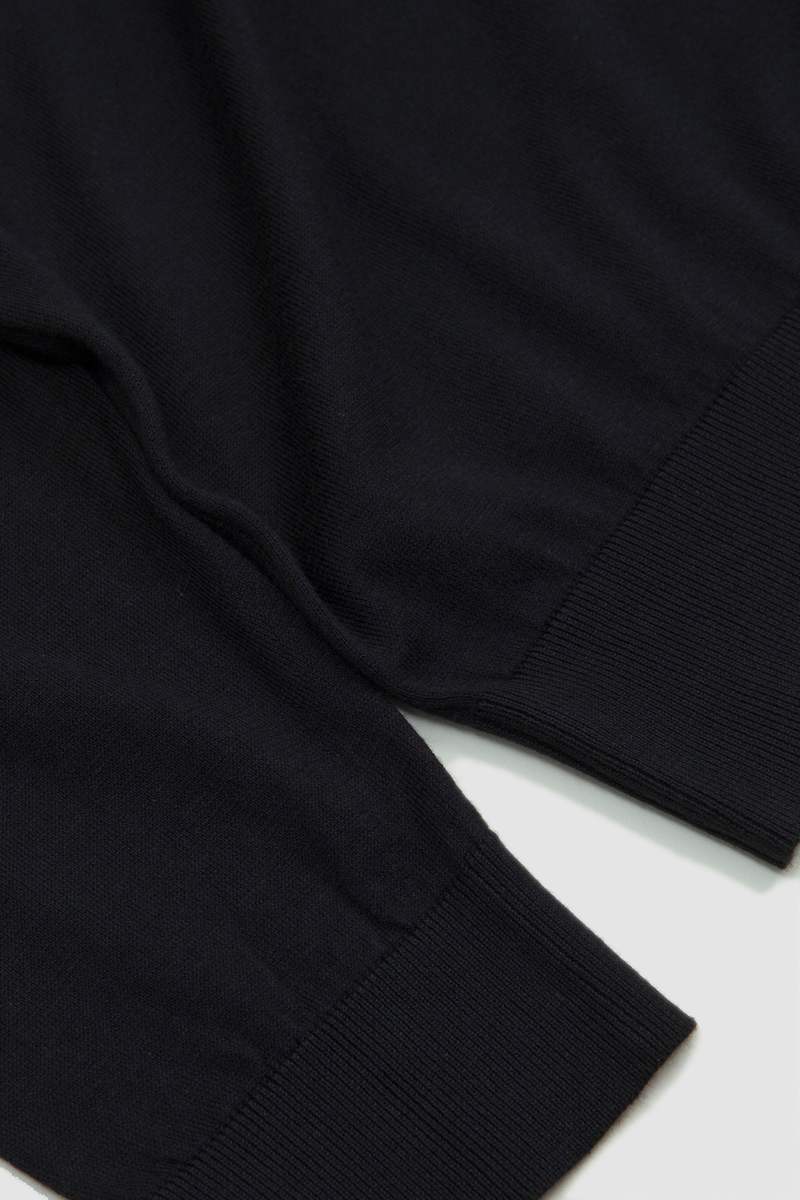 Tシャツ・カットソー JOHN SMEDLEY BRADWELL LONG SLEEVES SHIRT (BRADWELL BLACK) John Smedley Bradwell LS Shirt - Black | Garmentory