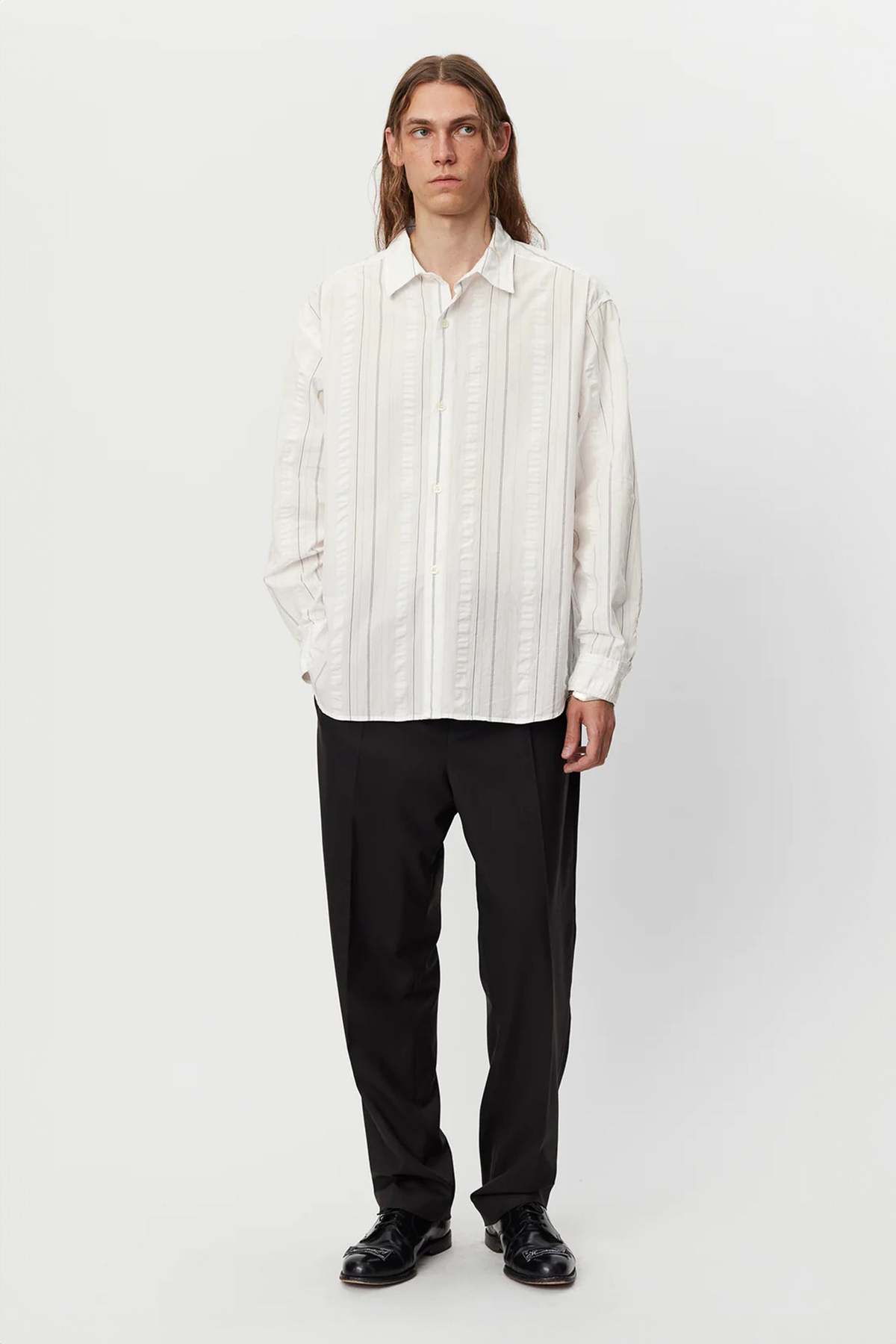 mfpen Generous Shirt - White Stripe | Garmentory