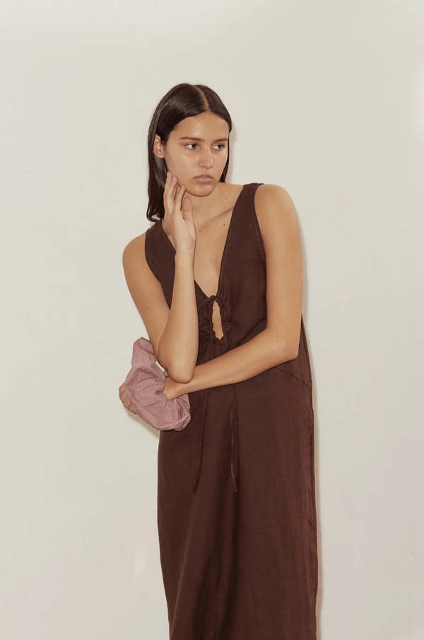 Deiji Studios Keyhole Dress - Burgundy | Garmentory Deiji Studios Keyhole Dress - Burgundy | Garmentory