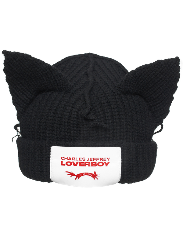 Charles Jeffrey LOVERBOY Chunky Ears Beanie - Black | Garmentory