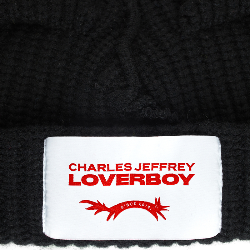 Charles Jeffrey LOVERBOY Chunky Ears Beanie - Black | Garmentory