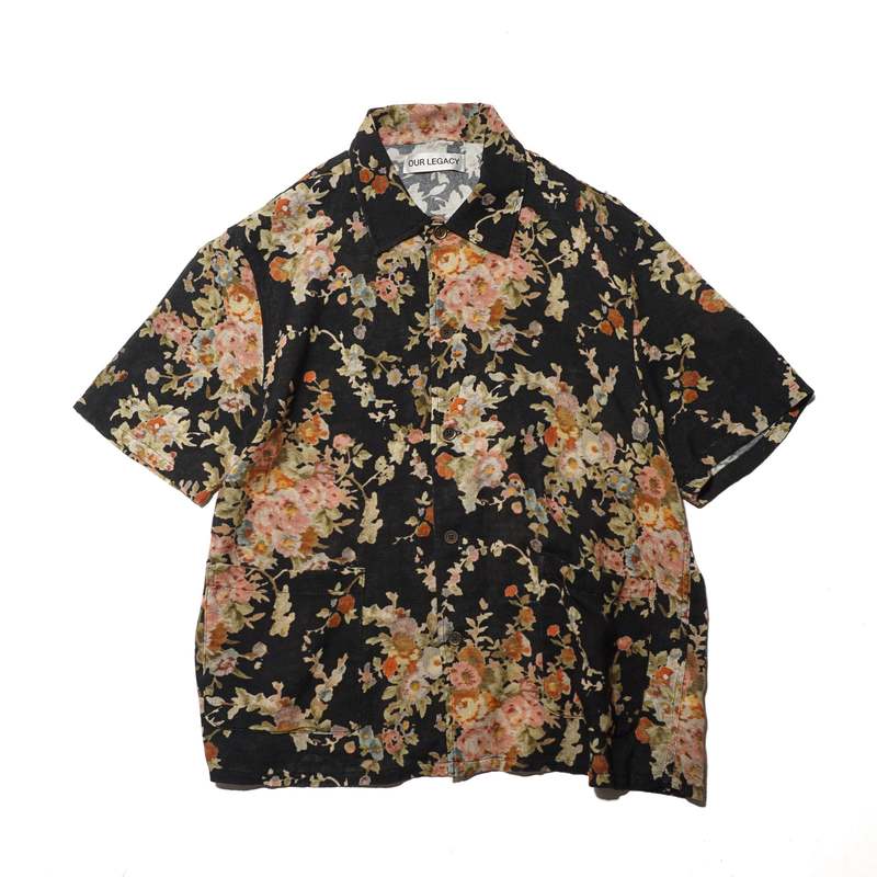 トップス OUR LEGACY ELDER SHIRT SHORTSLEEVE Our Legacy - Elder Shirt Shortsleeve Brown Sparse Panama