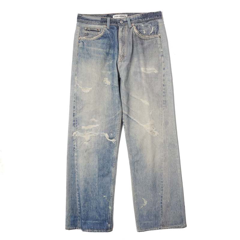 Our Legacy THIRD CUT DIGITAL DENIM PRINT JEANS - Blue