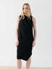 zero + maria cornejo Twist Silk Charmeuse Shoulder Ibit Dress - Black - Thumbnail 1