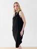 zero + maria cornejo Twist Silk Charmeuse Shoulder Ibit Dress - Black - Thumbnail 3