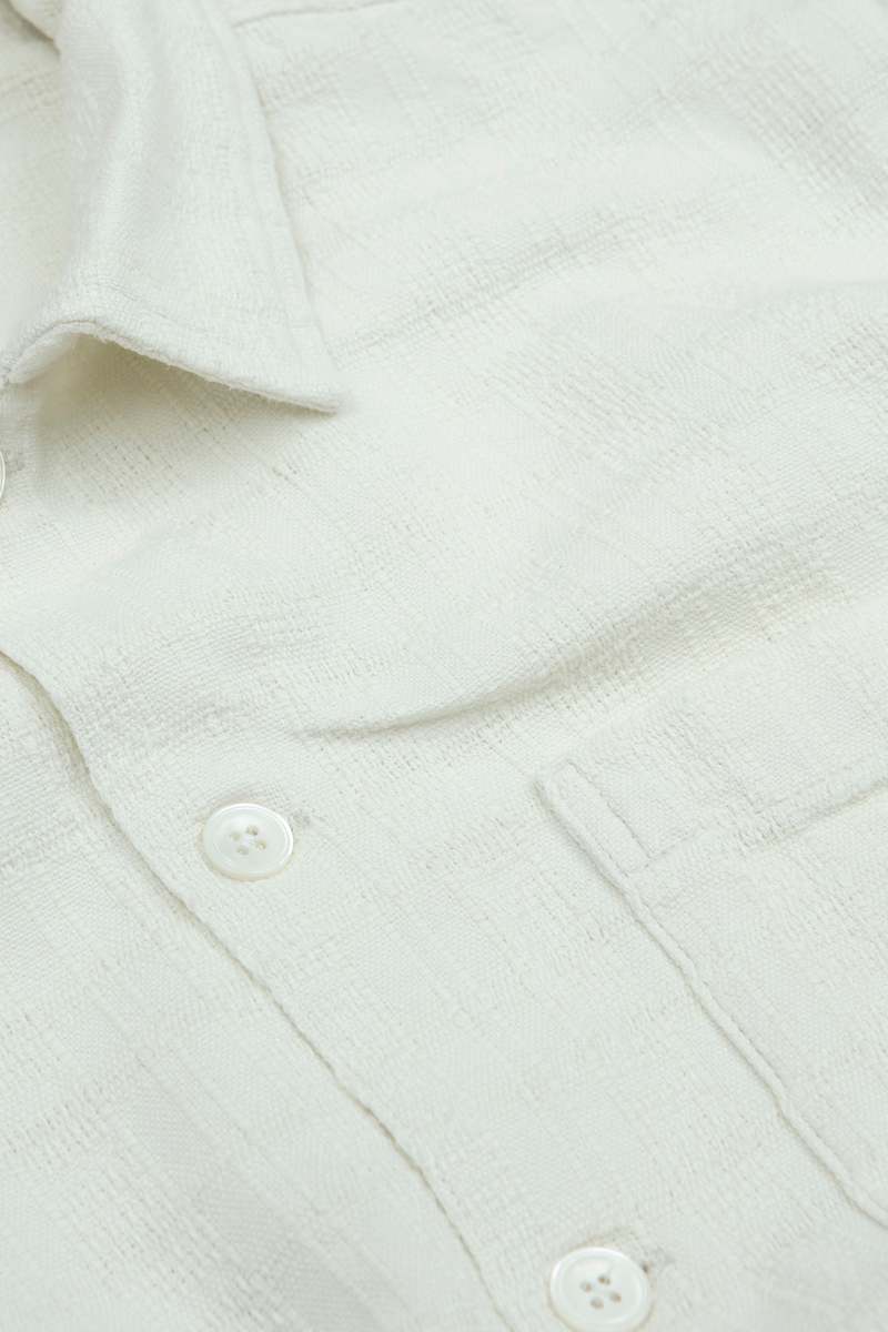 トップス SUNFLOWER 24ss Spacey Shirt Off white Sunflower Spacey SS Shirt in Off White | Wallace Mercantile Shop