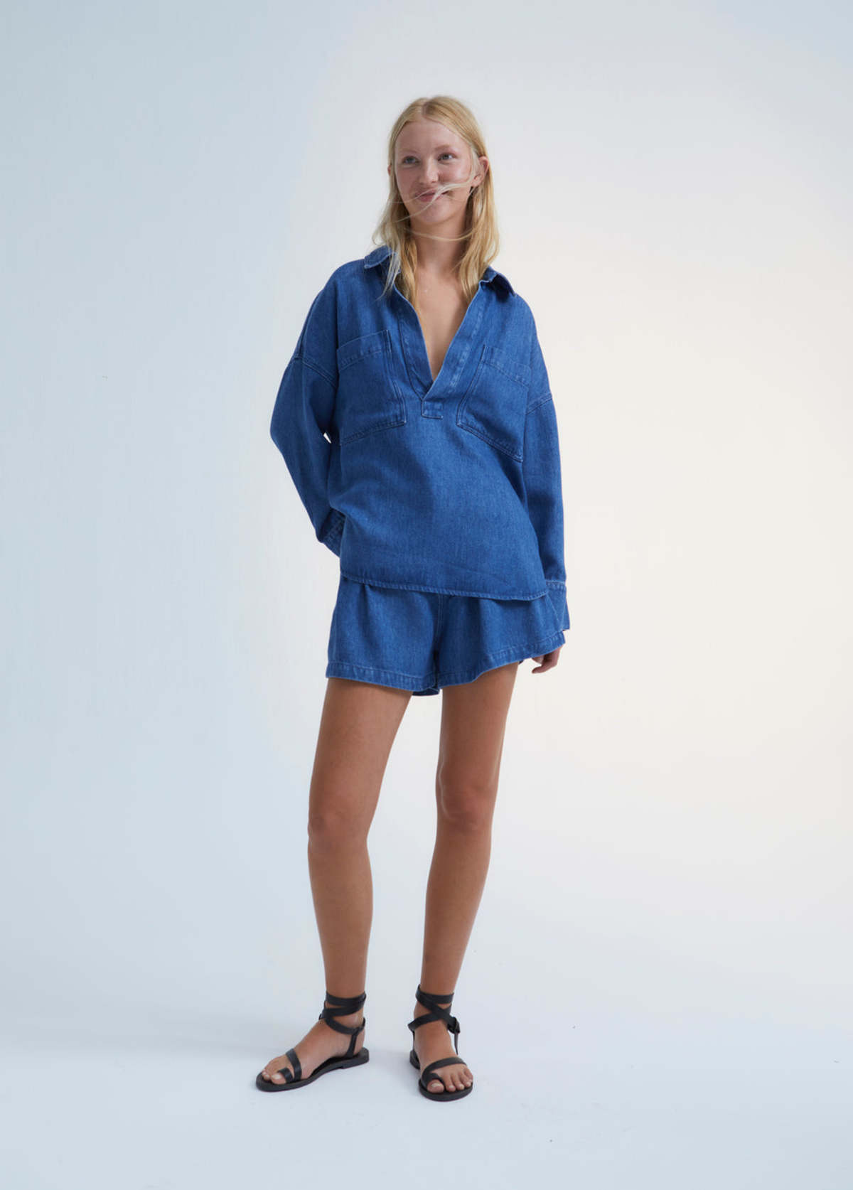The New Society Woodland Denim Shorts - Blue | Garmentory