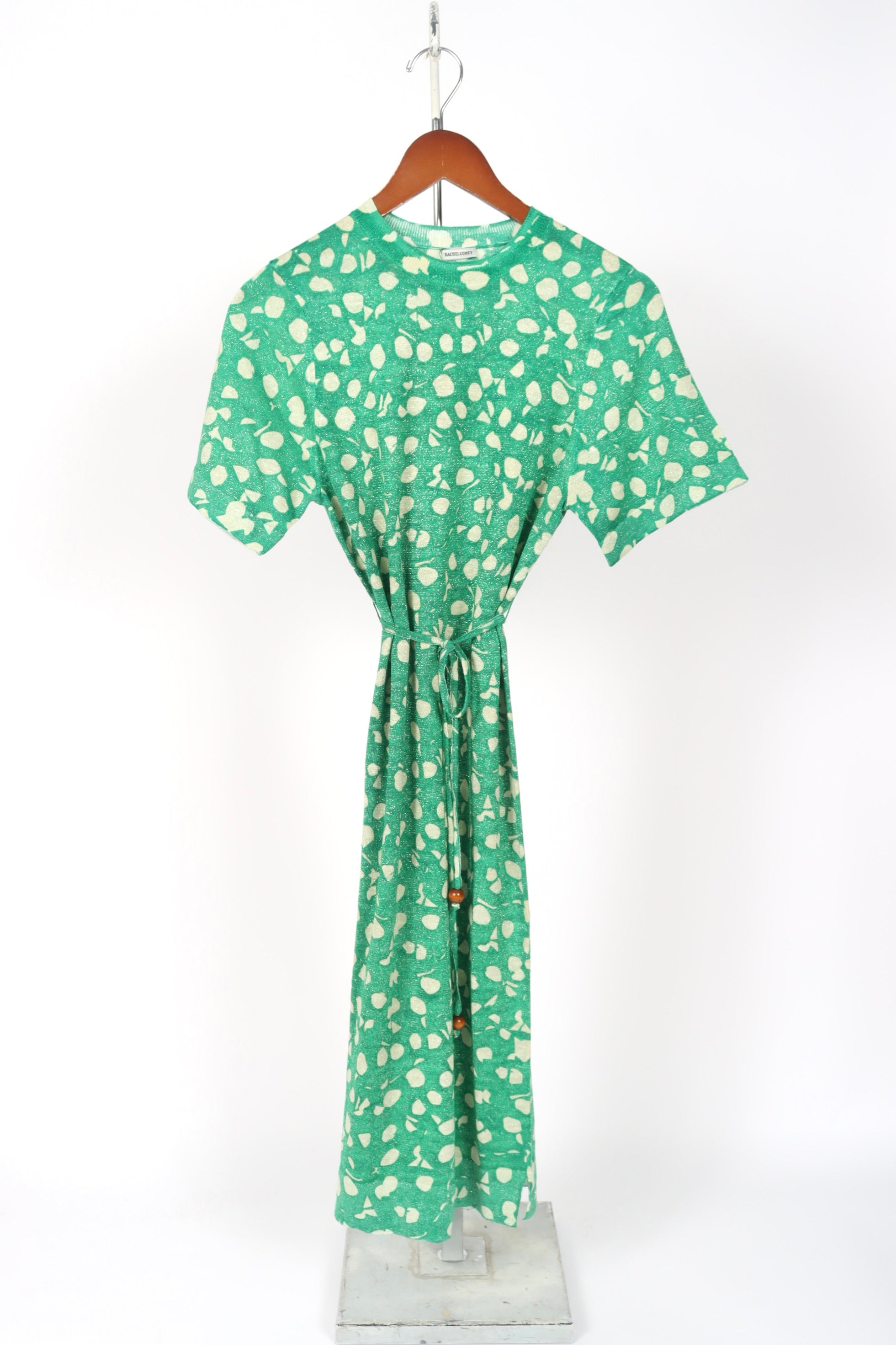 slim fit dress slacks Green Floral Silk Dress UK18 main image 1