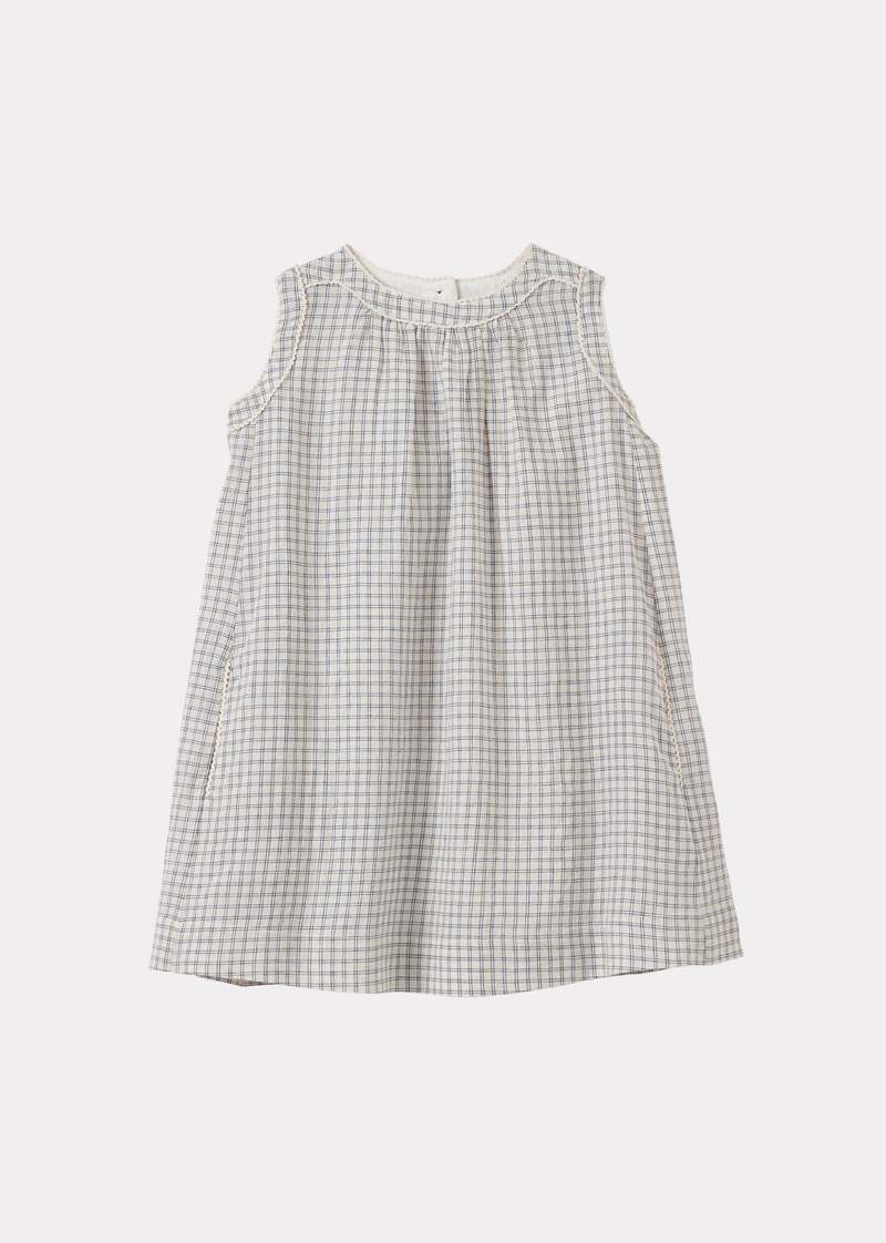 ワンピース caramel ginger dress 10y Kids Caramel EXCLUSIVE GINGER DRESS - WHITE/NAVY CHECK