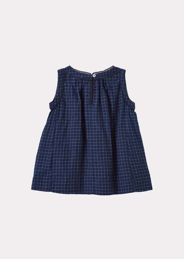 ワンピース caramel ginger dress 10y KIDS Caramel Ginger Baby Cotton Dress - Navy Check | Garmentory