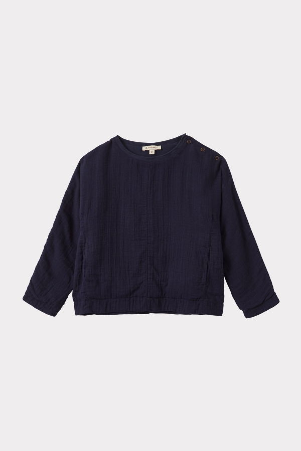 KIDS Caramel Mela Children's Cotton Top - Navy