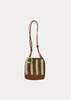 Kids Caramel RAFFIA CROCHET BAG  - BROWN/GREEN - Thumbnail 3