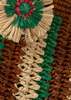 Kids Caramel RAFFIA CROCHET BAG  - BROWN/GREEN - Thumbnail 4