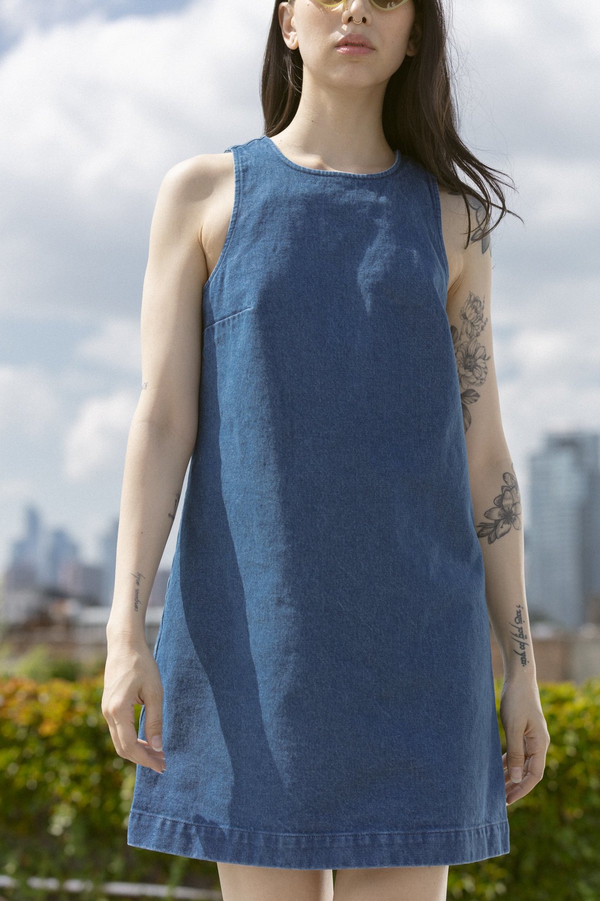 sundance denim dress Kapital 11.5oz Denim Butterfly Concho Sundance Dress Indigo / size0