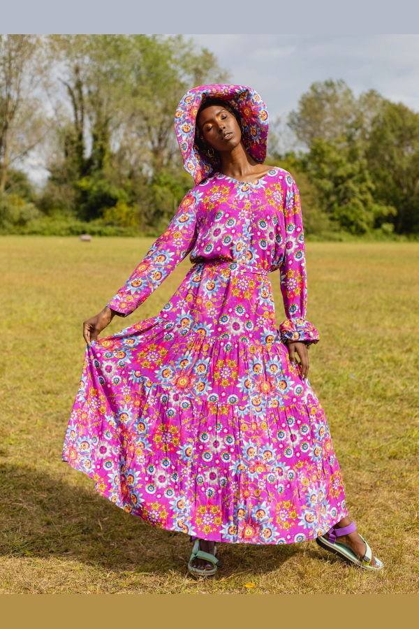 Abacaxi Passiflora Maxi Dress