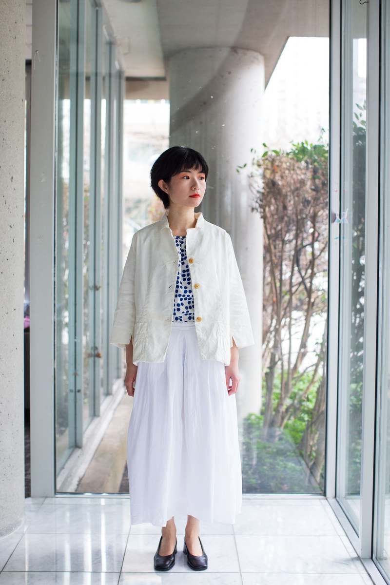 ジャケット・アウター [H+HANNOH WESSEL) WESSEL LINEN JACKET H+ Hannoh Wessel Silk Linen Vela Jacket - Natural | Garmentory
