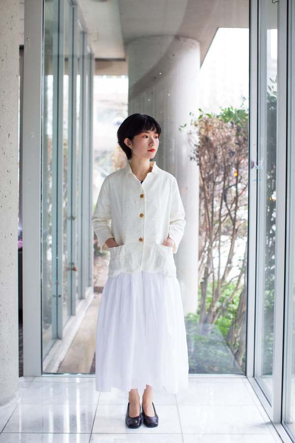 H+ Hannoh Wessel Silk Linen Vela Jacket - Natural | Garmentory