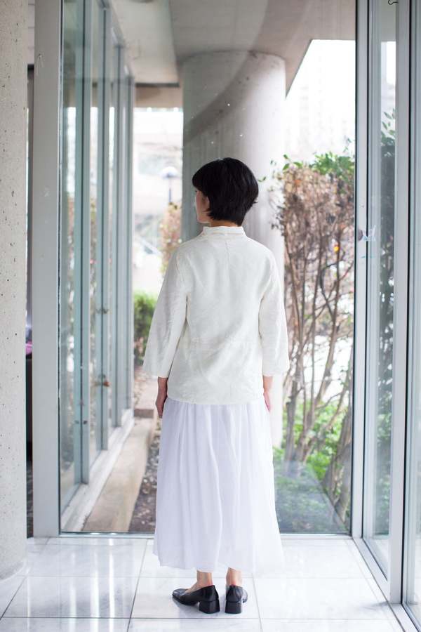 ジャケット・アウター [H+HANNOH WESSEL) WESSEL LINEN JACKET H_HannohWessel_JacketVaya3_gra