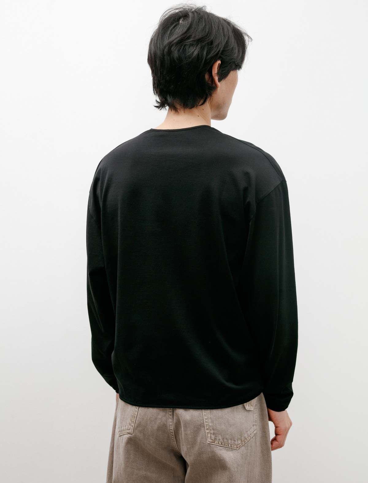 Lemaire LS Relaxed Tee - Black | Garmentory