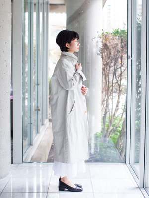 H+ HANNOH WESSEL ホワイト　ロングコート　36 H+ Hannoh Wessel Maya Coat - Natural | Garmentory