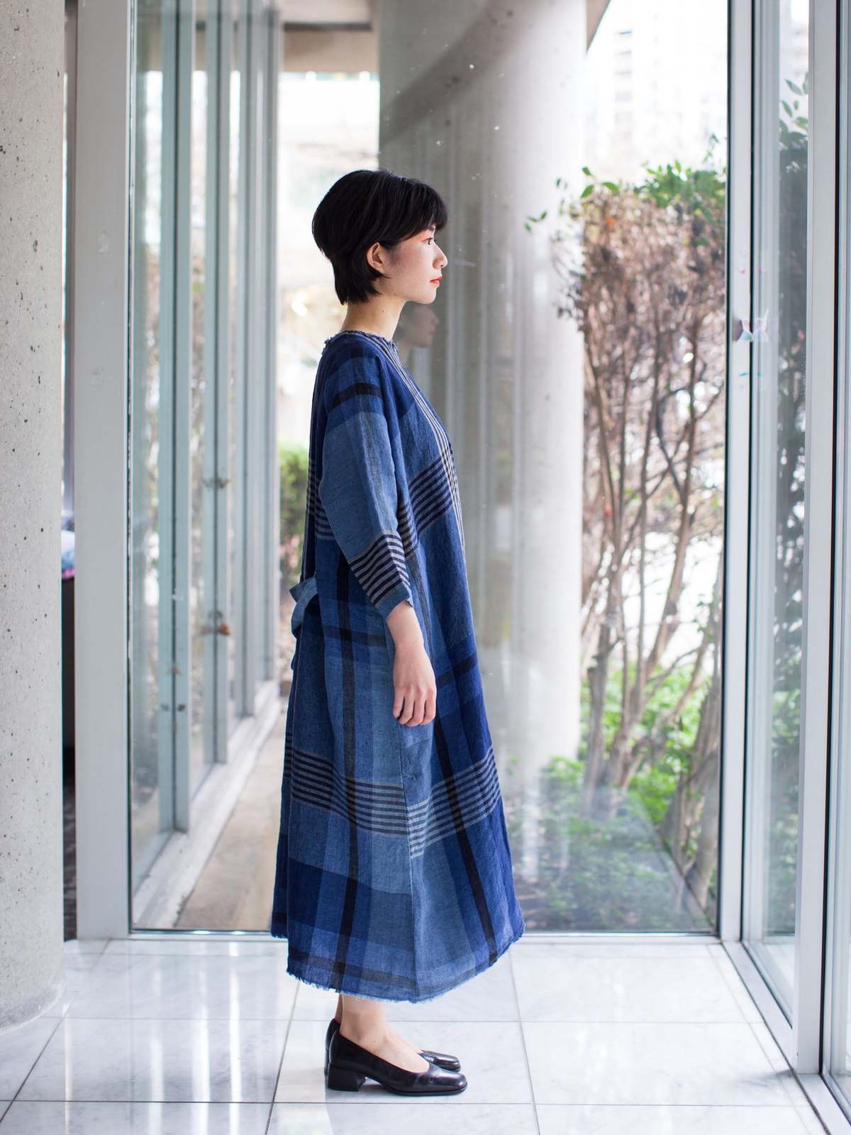 24ss H+ HANNOH WESSEL DRESS Reana ワンピース H+ Hannoh Wessel Runa Dress - Ink | Garmentory