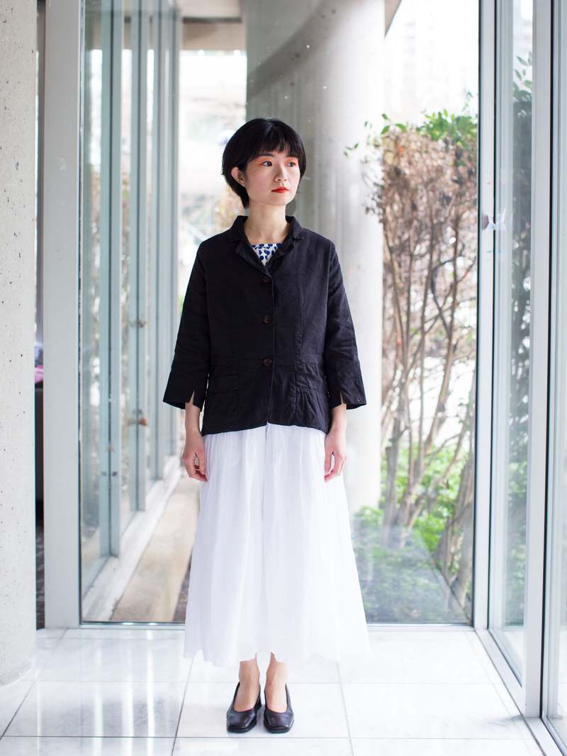 H+ Hannoh Wessel Silk Linen Jacket Vela - Black | Garmentory 