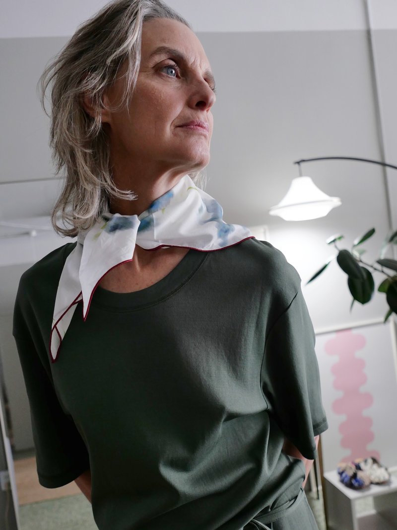Lemaire FLOWER BANDANA - White | Garmentory