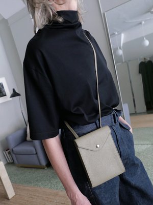 Lemaire ENVELOPPE WITH STRAP - DUSTY KHAKI | Garmentory