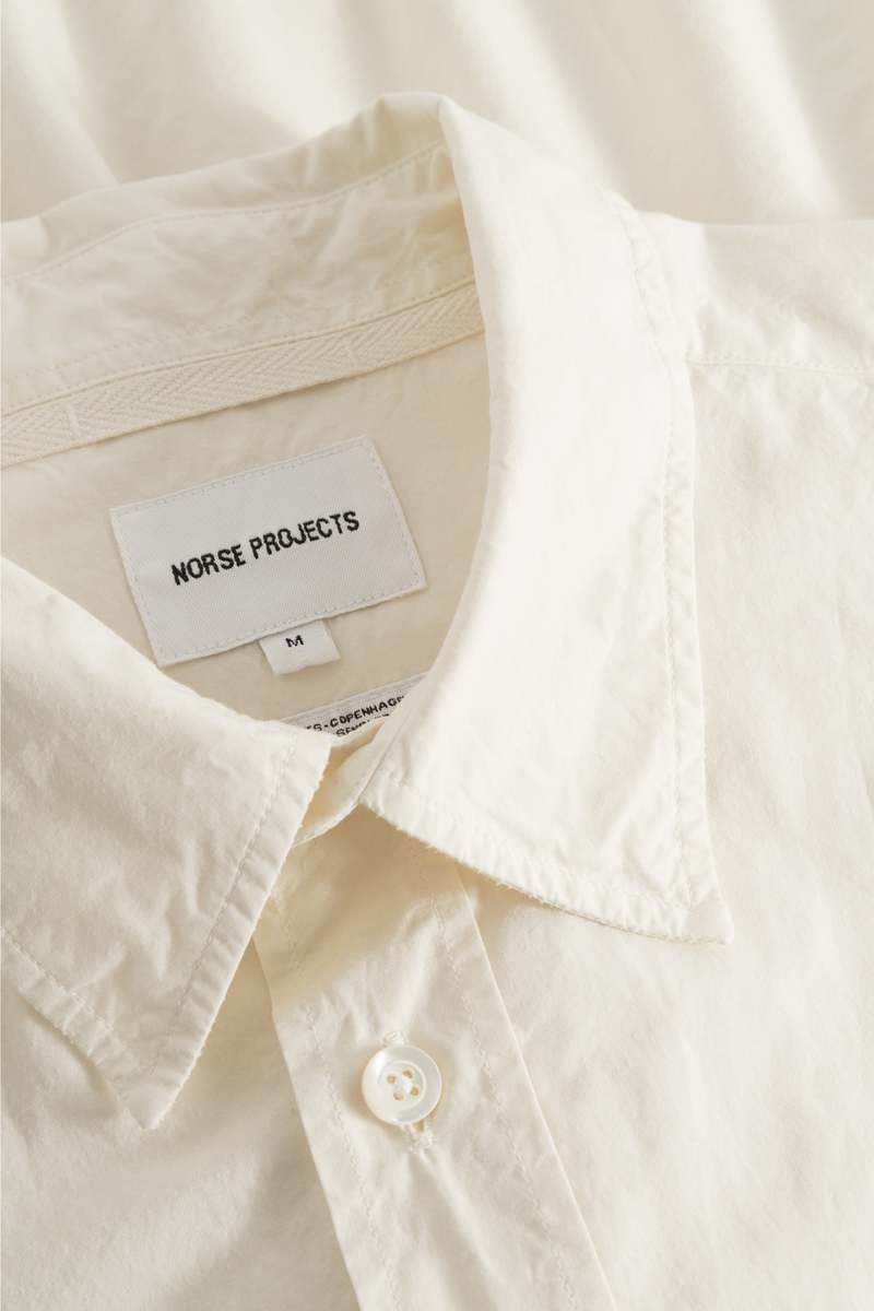 Norse Projects Osvald Cotton Tencel Shirt - Enamel White Norse Projects Osvald Cotton Tencel Shirt - Enamel White