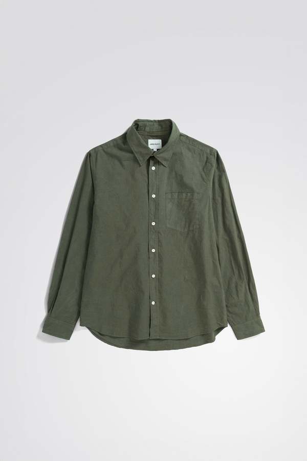 Norse Projects Osvald Cotton Tencel Shirt - Spruce Green | Garmentory