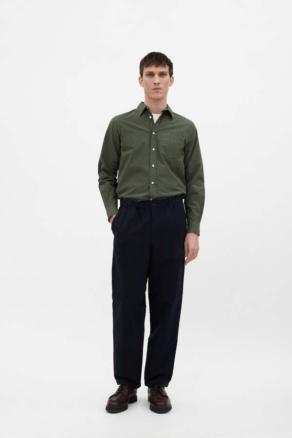 Norse Projects Osvald Cotton Tencel Shirt - Spruce Green | Garmentory