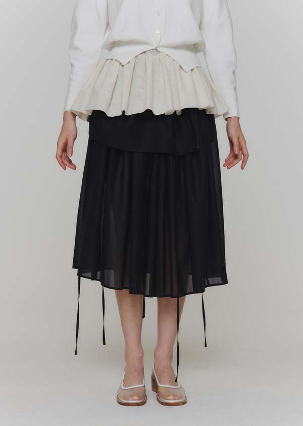 amoment SHIRRING LONG DRESS ワンピース AMOMENTO SHEER SHIRRING LONG DRESS - MINT/BLACK | Garmentory