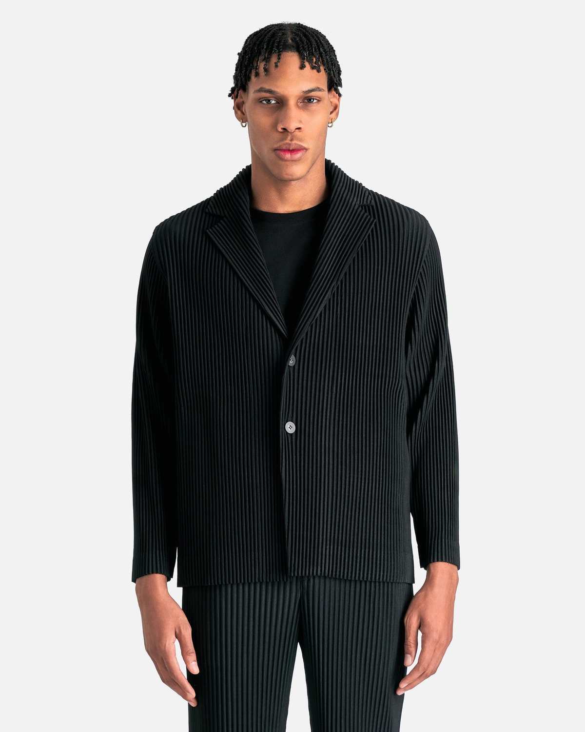 HOMME PLISSE ISSEY MIYAKE Basics Blazer - Black | Garmentory