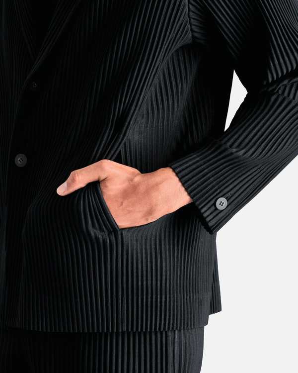 HOMME PLISSE ISSEY MIYAKE Basics Blazer - Black | Garmentory