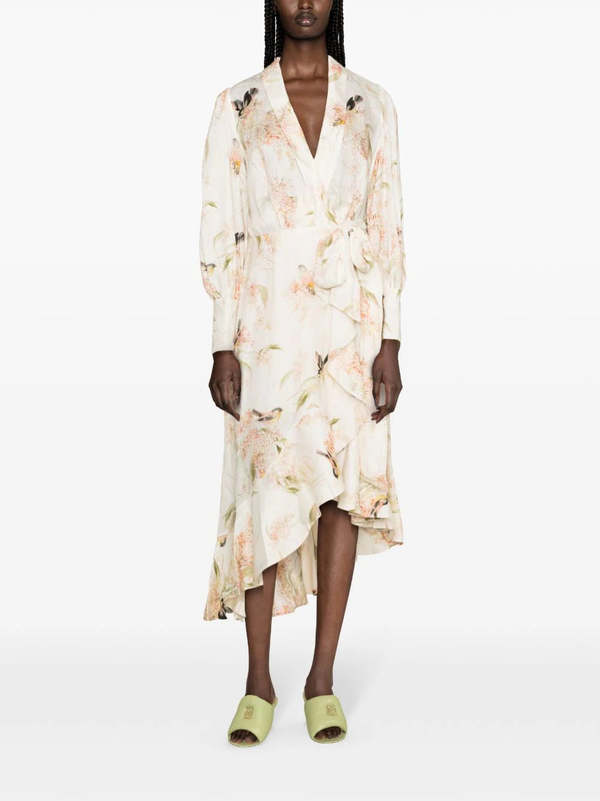 knee length dresses for ladies MIDI DRESS WRAP – Lord & Taylor main image 1
